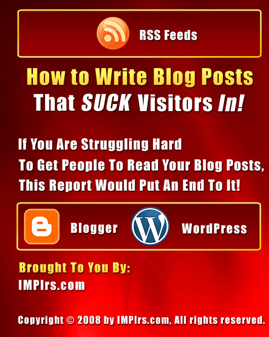 How To Write Blog Posts That SUCK Visitors In!
